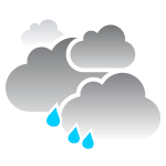 Cubierto con lluvia escasa